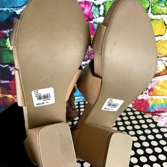 NWOB Lane Bryant Vegan Strappy Block Heel Open Toes Sandals Shoes 9 Wide - Picture 8 of 13